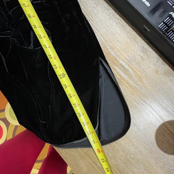 EUC Soft Surroundings Tai Velvet Tunic Top Dress Black Medium Velour Asian style - Picture 12 of 14